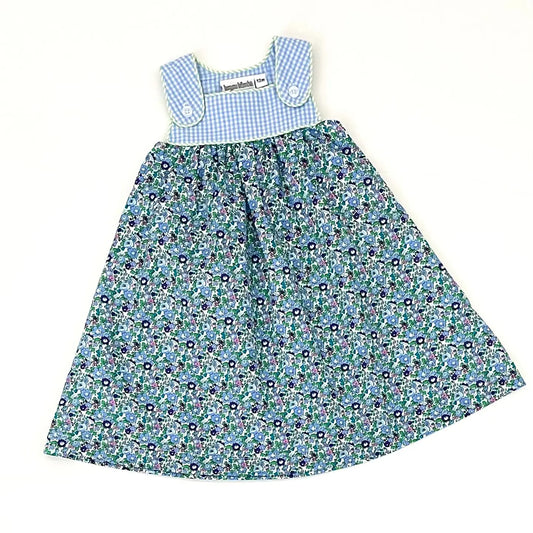 Gingham & Floral Tab Dress