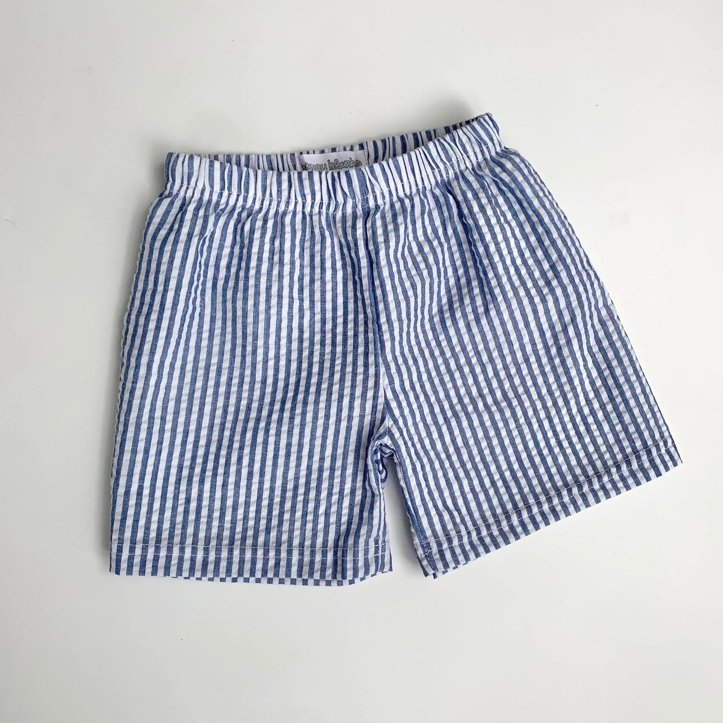 Navy Seersucker Shorts